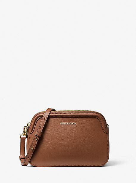 Houston Large Crossgrain Leather Crossbody Bag 